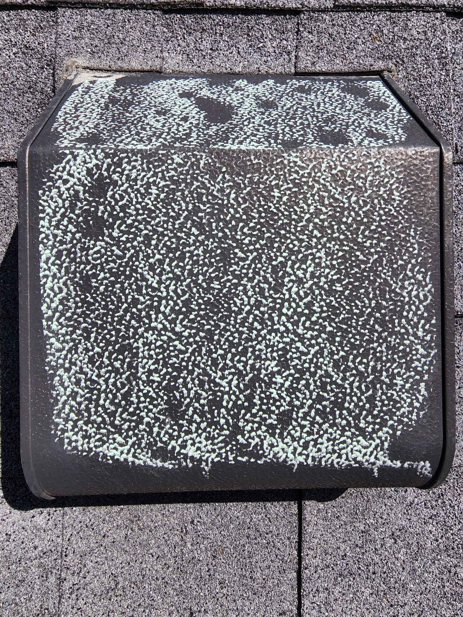 Hail-dented roof vent
